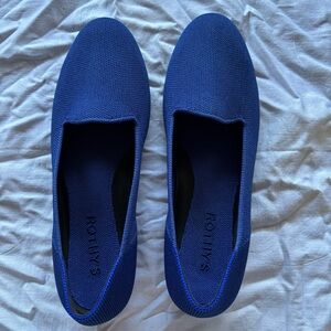 Rothy's Blue Knit Flats Loafers, Size 7.5, NWOT